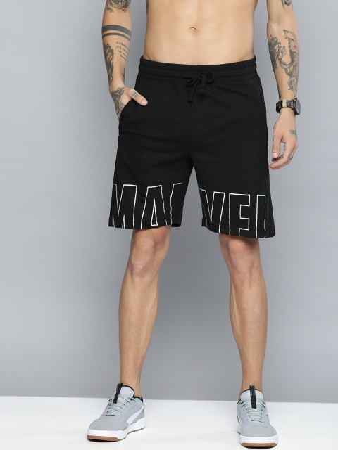

Kook N Keech Marvel Men Black Printed Regular Shorts