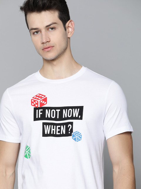 

Kook N Keech Men White Pure Cotton Printed Round Neck T-shirt