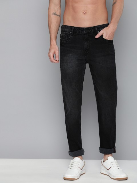 

HERE&NOW Men Charcoal Grey Slim Fit Mid-Rise Clean Look Stretchable Jeans