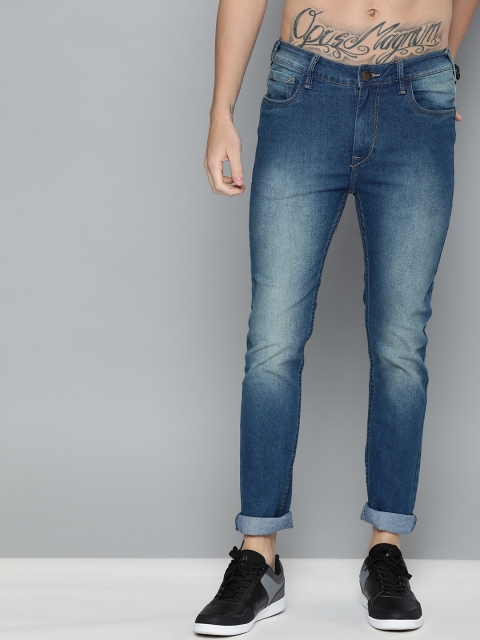 

HERE&NOW Men Blue Skinny Fit Mid-Rise Clean Look Stretchable Jeans