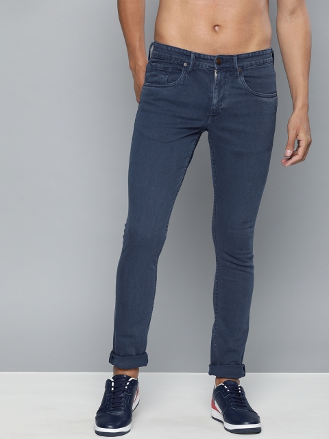 

HERE&NOW Men Blue Skinny Fit Mid-Rise Clean Look Stretchable Jeans