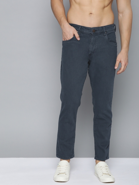 

HERE&NOW Men Navy Blue Slim Tapered Fit Mid-Rise Clean Look Stretchable Jeans