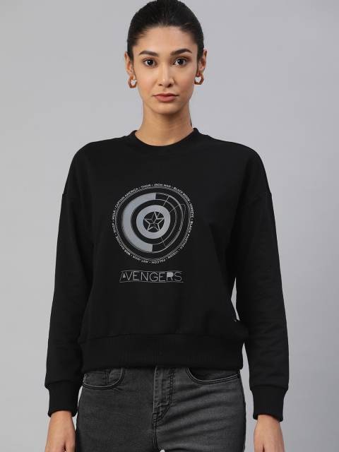 

Van Heusen Woman Women Black & Grey Printed Sweatshirt