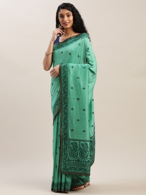 

Soch Green Embroidered Saree