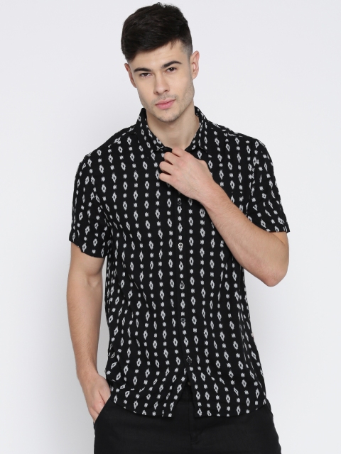 

Jack & Jones Black Ikat Print Casual Shirt, Blue