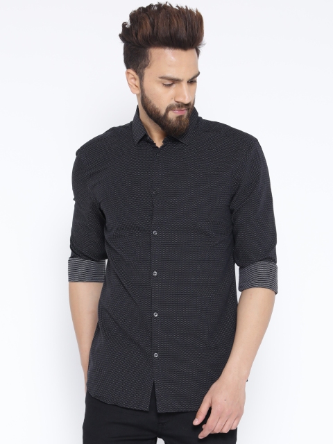 

Jack & Jones Black Patterned Slim Casual Shirt