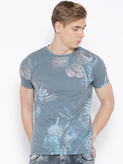 

Jack & Jones Blue Tropical Print T-shirt