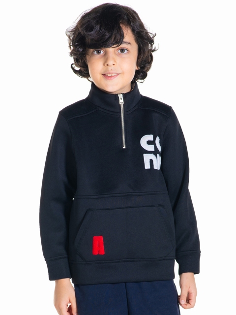

Cherry Crumble Boys Black & White Embroidered Sweatshirt