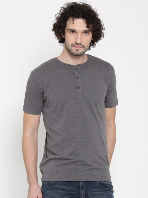 

Highlander Grey Melange Henley T-shirt