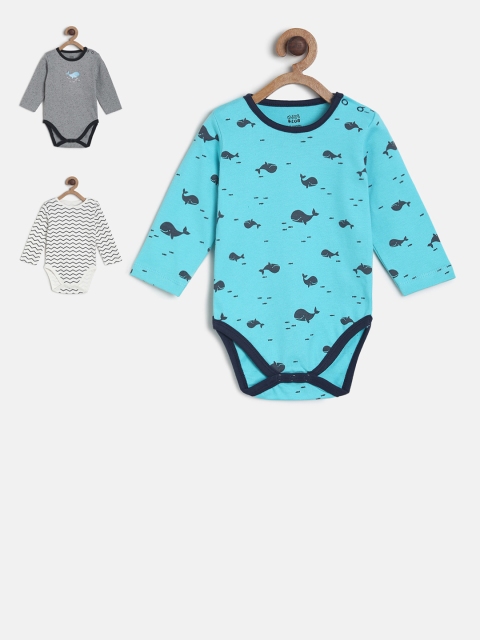 

MINI KLUB Infant Boys Pack of 3 Bodysuits, Grey