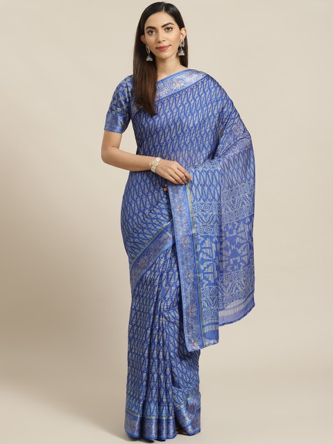 

Libas Blue & Beige Printed Saree