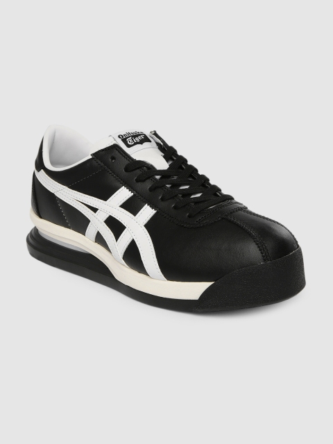 

Onitsuka Tiger Unisex Black Corsair EX Striped Leather Sneakers