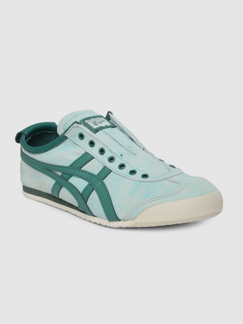 

Onitsuka Tiger Unisex Blue Mexico 66 Leather Slip-On Sneakers