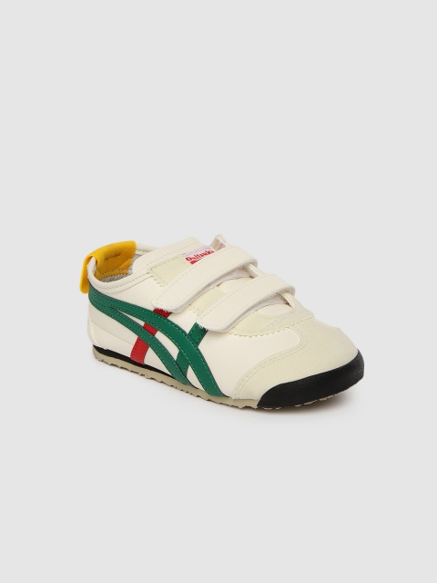 

Onitsuka Tiger Kids Cream-Coloured Mexico 66 Baja TS Striped Sneakers