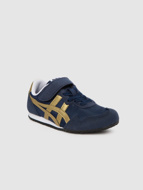 

Onitsuka Tiger Kids Navy Blue Serrano PS Striped Sneakers