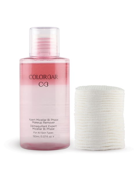 

Colorbar Xpert Micellar Bi Phase Makeup Remover With Cotton Pads, Transparent