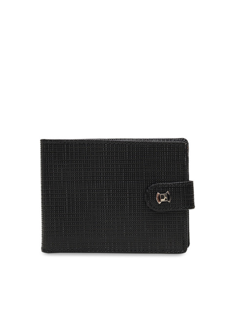 

Da Milano Men Black Textured Leather Money Clip