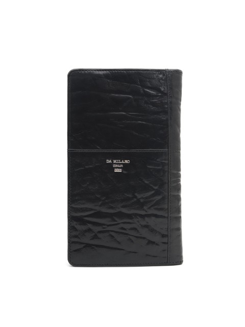 

Da Milano Men Black Solid Two Fold Genuine Leather Wallet