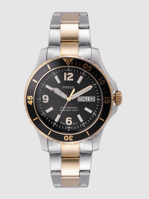 

Fossil Men Black Analogue Watch FS5766-2-TONE