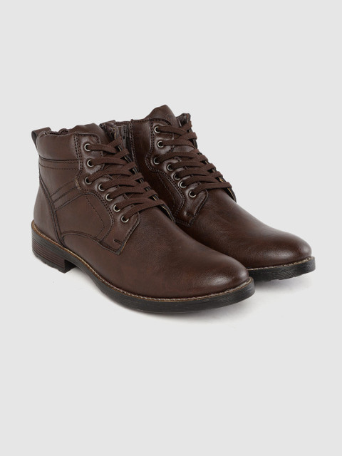 

Roadster Men Coffee Brown Solid Flat Boots