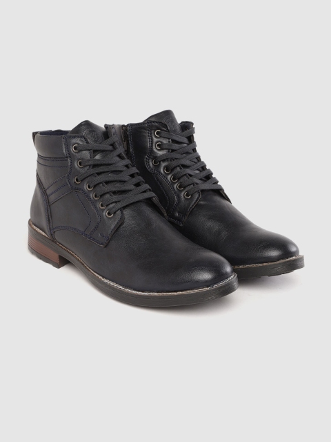 

The Roadster Lifestyle Co Men Navy Blue Solid Flat Boots