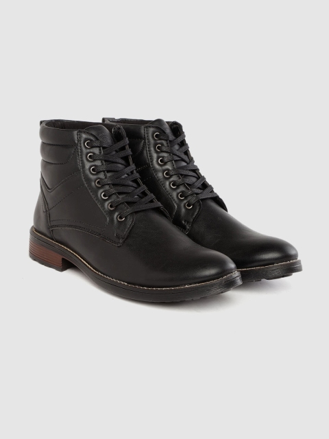 

Roadster Men Black Solid Flat Boots
