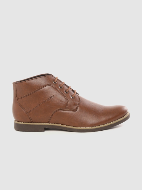 

The Roadster Lifestyle Co Men Brown Solid Mid-Top Derbys