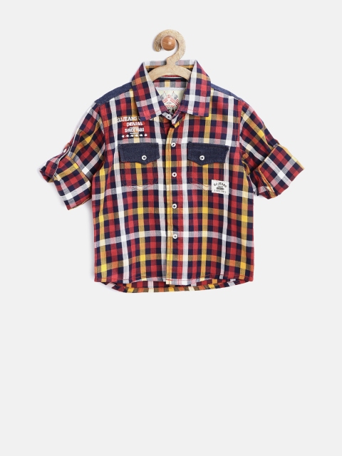 

GJ Unltd Jeans by Gini & Jony Boys Multicoloured Gingham Check Shirt, Multi