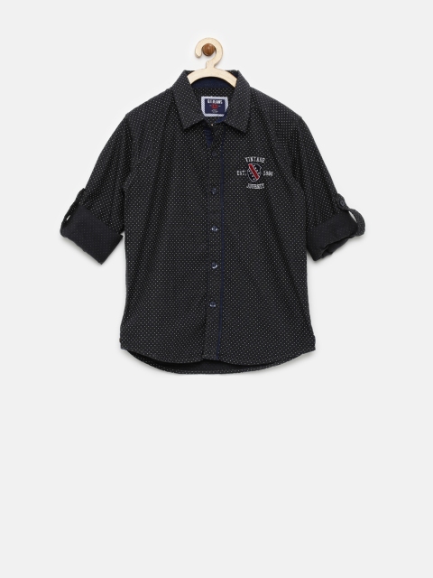 

Gini & Jony Boys Black Polka Dot Print Slim Shirt