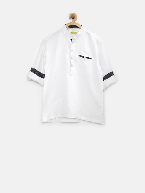 

Gini & Jony Boys White Linen Blend Shirt