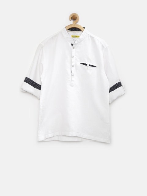 

Gini & Jony Boys White Linen Blend Shirt