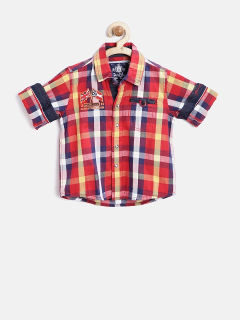 

Gini & Jony Boys Red Checked Shirt