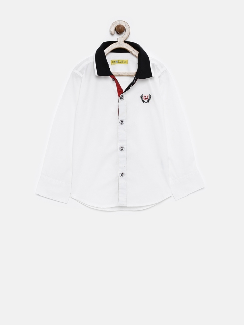 

Gini & Jony Boys White Slim Fit Shirt