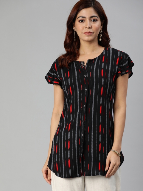 

Shavya Women Navy Blue Printed Tunic