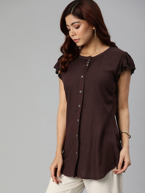 

Shavya Women Brown Solid Tunic