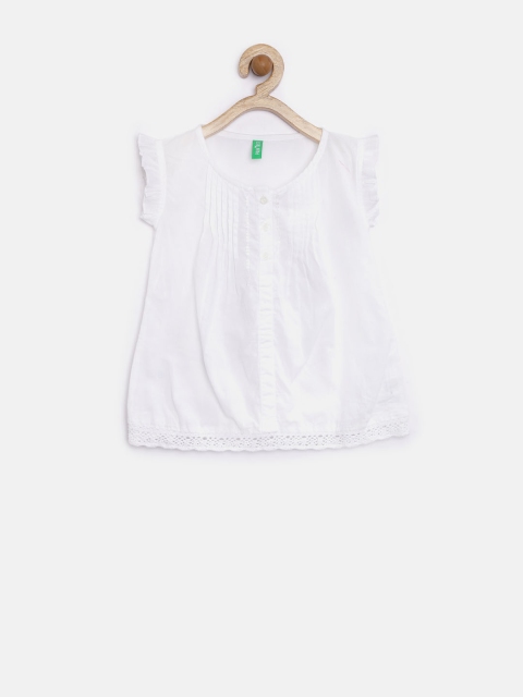 

Palm Tree by Gini & Jony Girls White Top with Tucks