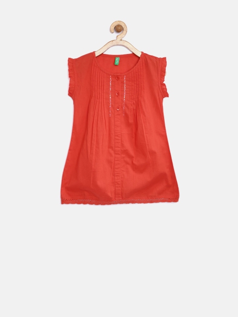 

Palm Tree by Gini & Jony Girls Orange Top with Tucks