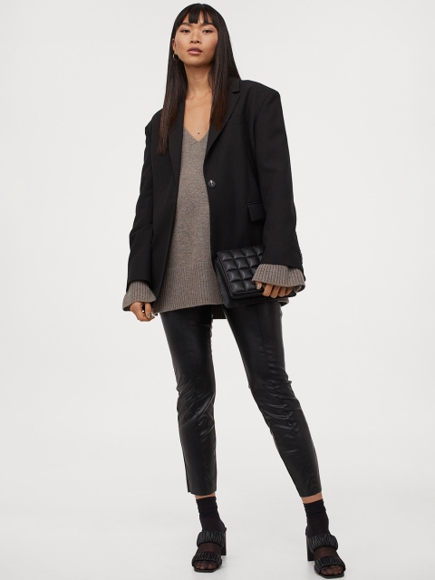 

H&M MAMA Black Solid Leggings