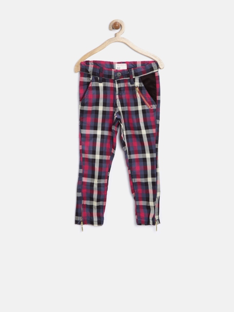 

Gini & Jony Girls Multicoloured Checked Trousers, Multi