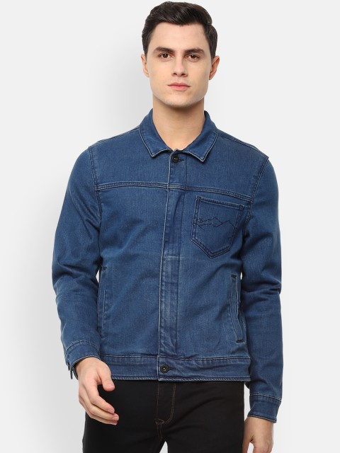 

Louis Philippe Jeans Men Blue Solid Denim Jacket