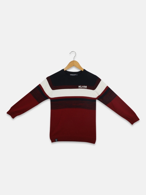 

Monte Carlo Boys Maroon Striped Pullover Sweater