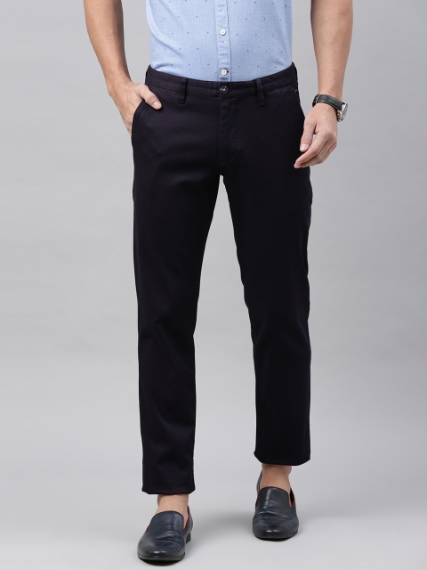 

Louis Philippe Sport Men Navy Blue Slim Fit Solid Regular Trousers