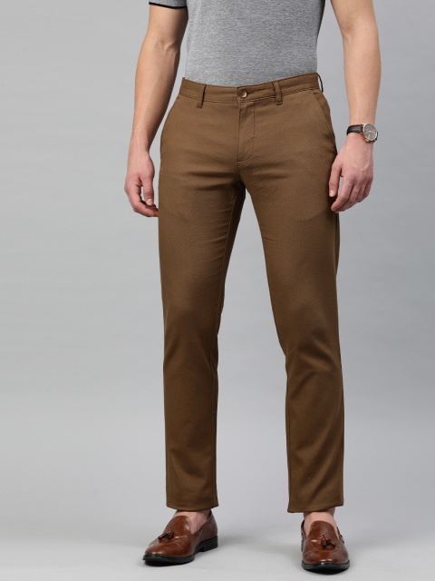 

Louis Philippe Sport Men Brown Slim Fit Self Design Regular Trousers