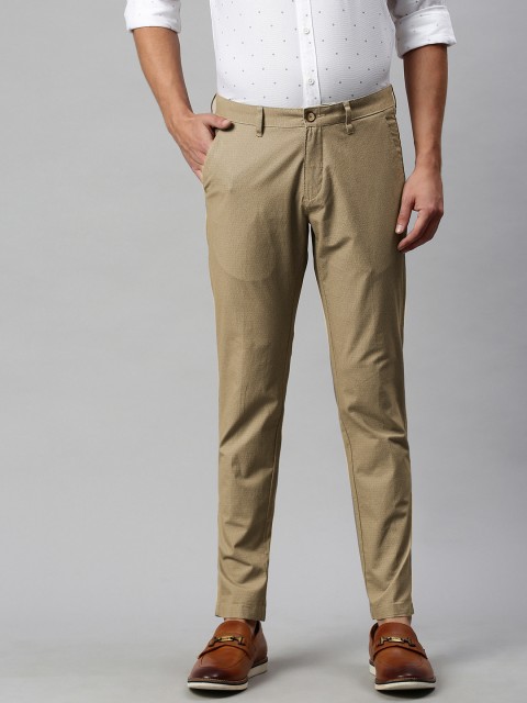 

Louis Philippe Sport Men Khaki Brown Slim Fit Self Design Regular Trousers