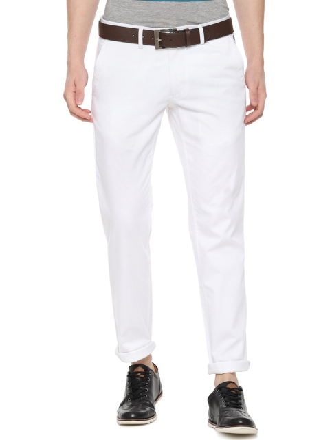 

Louis Philippe Sport Men White Slim Fit Low-Rise Regular Trousers