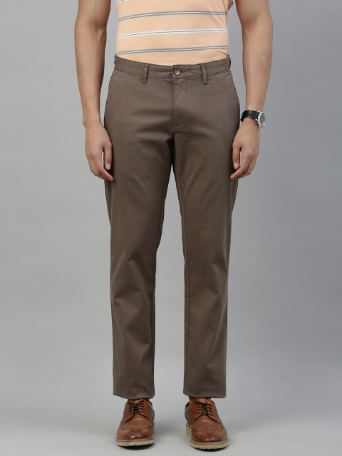 

Louis Philippe Sport Men Olive Brown Regular Fit Solid Chinos