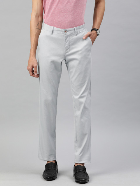 

Louis Philippe Sport Men Grey Regular Fit Geometric Self Design Trousers