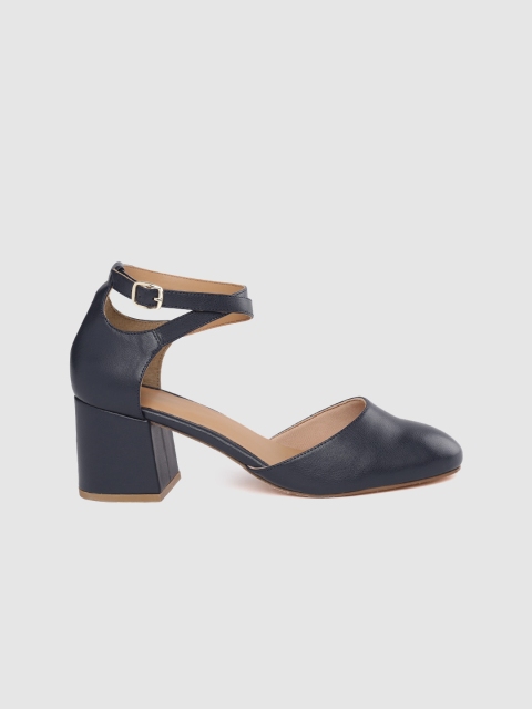 

Mast & Harbour Women Navy Blue Solid Pumps