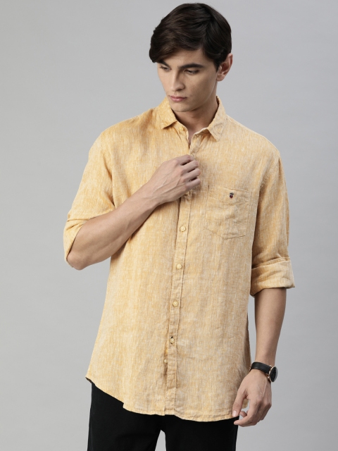

Louis Philippe Sport Men Beige Slim Fit Solid Casual Linen Shirt