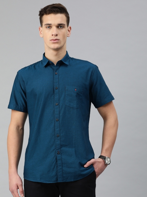 

Louis Philippe Sport Men Navy Blue Slim Fit Solid Casual Shirt